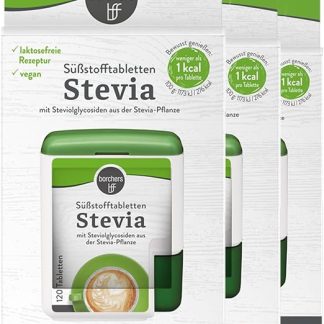 3 таблетки подсластителя стевия Borchers в диспенсере низкокалорийные подсластитель 120 шт.