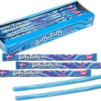 Конфеты Laffy Taffy в виде бирюзовых конфет — упаковка из 24 штук.