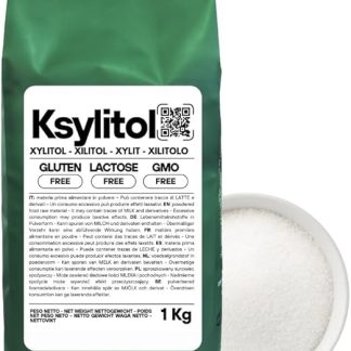 Натуральный березовый ксилитол Saporepuro, 1 кг - натуральный заменитель сахара - идеально подходит для десертов и напитков.