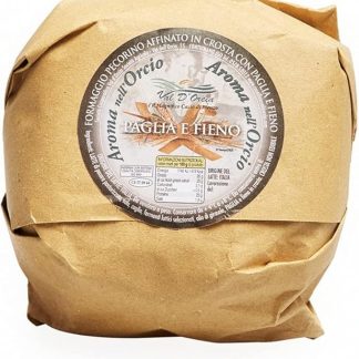 Сыр Пекорино, выдержанный в соломенной и сенной корке Типичный тосканский сыр Пекорино 500 г Произведено из 100% итальянского овечьего молока