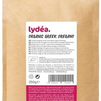 Органический греческий орегано Lydea, 250 г, премиум-качество, с насыщенным ароматом и вкусом.