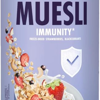 Мюсли OneDayMore для укрепления иммунитета | 400 г | С сублимированной клубникой и черной смородиной | Высокое содержание клетчатки | Поддерживает иммунитет и пищеварительную систему