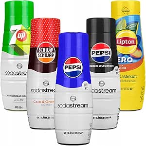 Sodastream 5x 7UP СИРОП PEPSI LIPTON SCHWIP SCHWAP КОНЦЕНТРАТ ДЛЯ САТУРАТОРА