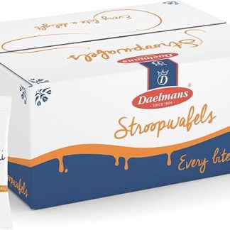 Большие вафли Daelmans Stroopwafels с карамелью – 36 упаковок вафель на развес – настоящее голландское печенье с масляной карамелью и бурбоном, ванилью – хрустящее и мягкое, без искусственных добавок.