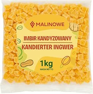 Кусочки цукатов из малины и имбиря, 1 кг, сушеный имбирь, кубики премиум качества.