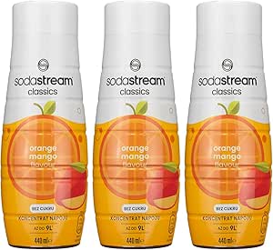 Sodastream 3x Безсахарный мангово-апельсиновый сироп для воды, 9 л напитка