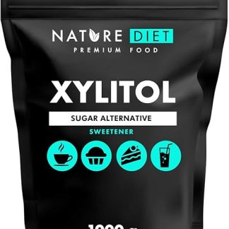Натуральный сахар Nature Diet Xylitol 1000 г Здоровая альтернатива сахару, низкий гликемический индекс Для выпечки, десертов и напитков