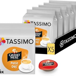 Tassimo, 80 капсул для бабушкиного завтрака, совместимы с кофемашинами TASSIMO, 80 насыщенных и щедрых порций кофе, 5 упаковок по 16 капсул.