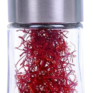 Измельчитель шафрана, наполненный изысканными нитями шафрана. Измельчитель шафрана Pushal 2,5 г.