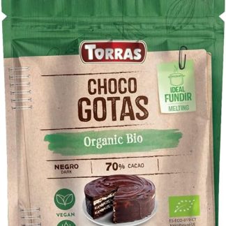 Капли темного органического шоколада 70%, 200 г