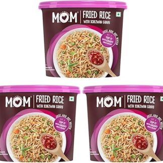 MOM - Блюдо дня, Жареный рис с соусом Шечвань, Готовый к употреблению продукт быстрого приготовления, Без добавления консервантов, 145 г, Упаковка из 3 штук