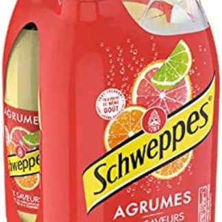 Безалкогольный напиток Schweppes со вкусом цитрусовых: апельсина, грейпфрута, лайма и мандарина, 4 x 50 мл.