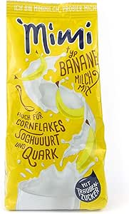 Банановая молочная смесь Mimi, 2 x 400 г, растворяется в горячем и холодном молоке, банановая молочная смесь, очень хорошая растворимость.