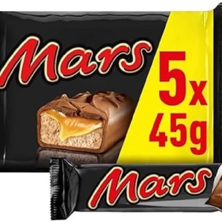 Шоколадные батончики Mars, карамель, шоколад, 1 упаковка из 5 батончиков (1 x 225 г)