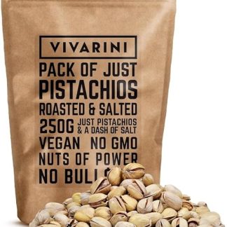 Жареные и соленые фисташки Vivarini 250 г Прекрасный, насыщенный вкус Полезный перекус Здоровая альтернатива чипсам Дополнение к блюдам и десертам Ценный источник питательных веществ 0,25 кг