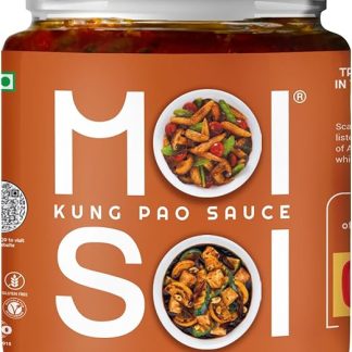 Соус Кунг Пао MOI SOI премиум качества, соус для приготовления, маринования, жарки и тушения. Подходит для веганов. Без глютена. Без глутамата натрия. Поставляется свежим. Без искусственных красителей. 175 г.