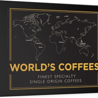 Black Vibes - КОФЕ СО ВСЕГО МИРА Подарочный набор - Молотый кофе 300 г (6 x 50 г) 6 высококачественных сортов кофе одного происхождения Идея подарка для него или для нее