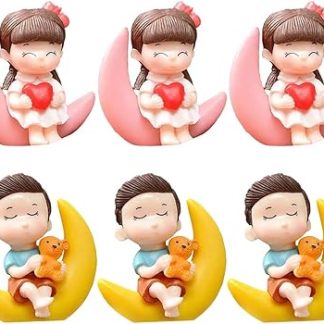 6 шт. Фигурки для украшения свадебного торта и кексов, украшения для торта, топперы для кексов, настольные украшения, куклы для украшения торта, детские машинки, пластиковые фигурки детей.