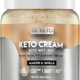 Be Keto Кето Миндально-ванильный крем с маслом MCT и растительным маслом для веганов, кето-диеты, без глютена, 250 г