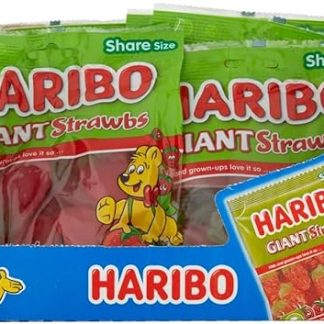 Конфеты Haribo Giant Straws - вегетарианские, 160 г (12 штук)