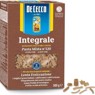 5x Pasta De Cecco Pasta Mista Integrali n. 120 цельнозерновых итальянских макарон 500 г