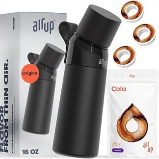 Надувная стальная бутылка для воды Air Up 470 мл с трубочкой, капсулы со вкусом колы без сахара, 3 шт., для школы, офиса, спортзала, путешествий.