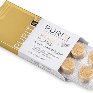 Леденцы PURITI с медом манука MGO 400+ из Новой Зеландии, содержащие 92% меда манука, без добавления сахара и искусственных добавок – 8 леденцов, 20 г