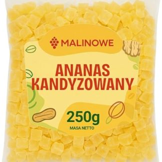 Засахаренный ананас с малиной, кубики, 250 г, натуральный, премиум-класса.