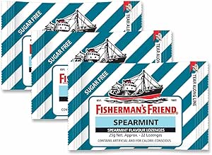 Освежитель для полости рта Fisherman's Friend, освежающие и успокаивающие леденцы со вкусом мяты, 22 штуки (3 шт.)
