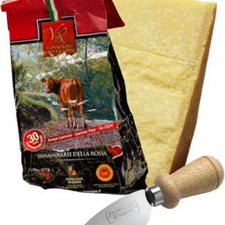 Специальная коробка YesEatIs — Parmigiano Reggiano Consorzio Vacche Rosse 30 месяцев — 1 кг — Карманный нож из нержавеющей стали