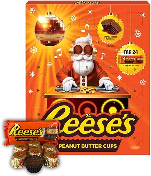 Адвент-календарь Риза с арахисовым маслом Erdnussbutter umschlossen фон Milchschokolade Alles außer gewöhnlich Обратный отсчет с Ризом 1 х 242 г