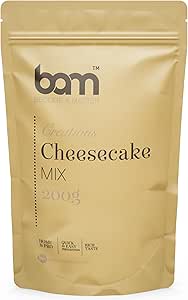 Смесь для чизкейка BAM, 200 грамм, быстрое и простое приготовление, подходит для домашней и профессиональной выпечки, насыщенный вкус.