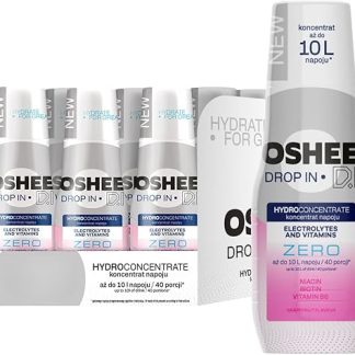 OSHEE DROP IN ZERO - Набор из 9 бутылок гидроконцентрата по 500 мл - Грейпфрут - Электролиты и витамины - Без сахара и искусственных добавок - До 10 л напитка