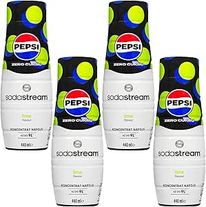 Сироп Sodastream 4x PEPSI MAX со вкусом лайма, концентрат без сахара для аппарата Satator.