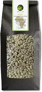 Зеленый кофе Mbeya Peak, Танзания - Необработанные кофейные зерна, 500 г - Сертифицировано GMP