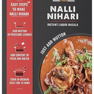 CERES FOODS Индийская Налли Нихари из Дели, мгновенный жидкий соус масала для тушения, паста масала из баранины, рецепт масала из Бихара, масала из баранины, мясная масала, куриная масала, легко приготовить в 3 шага, 200 г