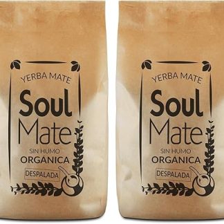 Soul Mate Orgánica Sin Humo 1 кг (2x500 г) Органический мате из Бразилии 1000 г Нежный травяной вкус Натуральный кофеин Специально отобранный С экологическим сертификатом