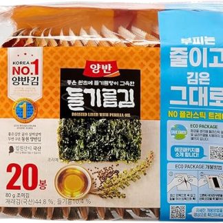 [Донгвон] Янбан, масло периллы, морские водоросли (нори), закуска, 4 г × 20 шт. / Корейская еда / Корейские морские водоросли / закуски из морских водорослей (прямая доставка за границу)