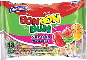 Леденцы Colombina Bon Bon Bum, разные вкусы, 48 штук (1 упаковка)