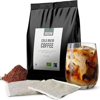 Кофе холодного заваривания broow Органический и произведенный по принципам справедливой торговли Молотый кофе в фильтр-пакете DE-ÖKO-006 (1 упаковка)
