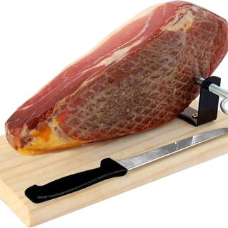 Хамон серрано без костей с подставкой для ветчины – испанский хамон серрано Jamonprive – 1 кг (мини-версия)