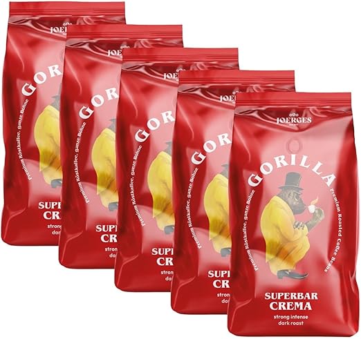 Набор из 5 кофейных зерен Joerges Espresso Gorilla Super Bar Crema (5 x 1 кг).