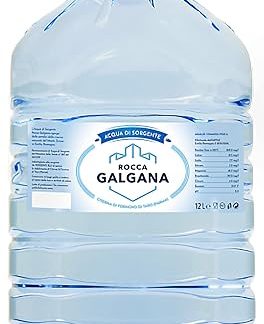 GOVITA 12 литров натуральной ПЭТ-воды, одноразовая, со стандартным диспенсером - регуляторы и напитки для дома и офиса - высота бутылки 45 см - совместима со всеми диспенсерами