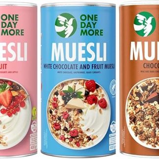 Мюсли OneDayMore с фруктами, 1200 г. Фрукты. Без добавления сахара. Веганские. Шоколадные. Овсяные мюсли для завтрака. Натуральная клетчатка. Белок. Клубника. Черная смородина. Яблоко. Финики. Изюм.