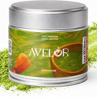 Порошок чая матча Avelor Sabi (30 г) – церемониальный сорт – чай высшего качества, выращенный в тени.