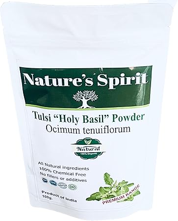 Порошок базилика (тулси), 100% натуральный, тройной фильтрации, премиум-класса (100 г)