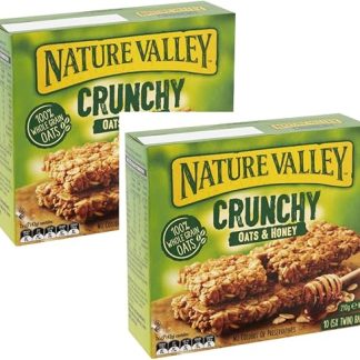 Nature Valley Crunchy Barrette Cereali Croccanti 100% Fiocchi Avena Integrale e Miele Senza Coloranti e Conservanti Naturalmente Prive di Lattosio Adatte ai Vegetariani — 2 x 210 грамм (20 заколок)