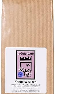 Соль с цветочным ароматом: бархатцы, лепестки роз, васильки — оригинальная продукция KräuterGott — сменная упаковка 300 г.