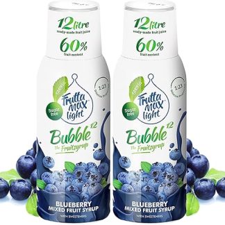 2 x Легкий - Низкоуглеводный - Фитнес-сироп от FruttaMax Без сахара Со стевией 50% фруктов (2 x 500 мл) (2 x Черничный - Легкий)