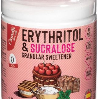 Эритритол + сукралоза, подсластитель 1:4 | 1 г = 4 г сахара | 0 чистых углеводов - 0 калорий - 0 гликемический индекс - Кето - Без ГМО - Castello с 1907 года - 1 кг